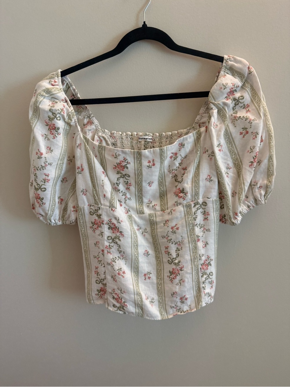 Reformation Arancini Linen top in heath floral - Picture 2 of 5